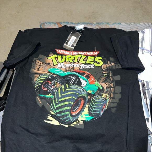 Monster Truck Series Monster Jam Teenage Mutant Turtles Black TShirt YM 2012 VTG - Picture 14 of 16